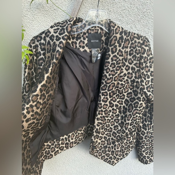 Smythe Anytime Jacquard Blazer in Leopard Print Size 4 - Picture 6 of 8